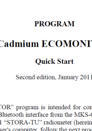 Cadmium ECOMONITOR Quick Start